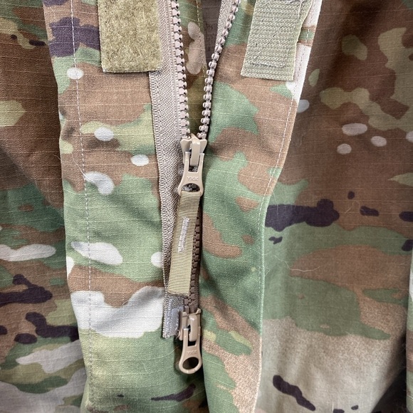 US Army Combat uniform BDU Field Shirt Coat Camo Medium XLong Ranger Patches - Picture 15 of 15